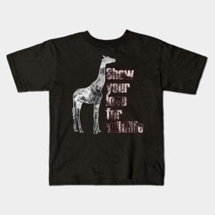 Show your love for wildlife Kids T-Shirt